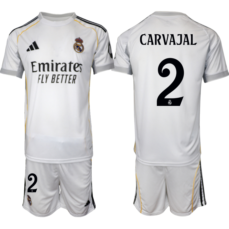 Men 2025-2026 Club Real Madrid home White #2 Soccer Jersey->real madrid jersey->Soccer Club Jersey